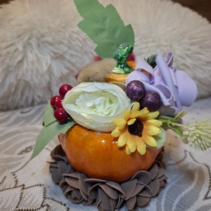 Őszi Sütőtök asztali dísz, Kellékek & szerszámok, Dekorációs kellékek, Őszi dekor, Őszi dekortök, Gipszöntés, MESKA