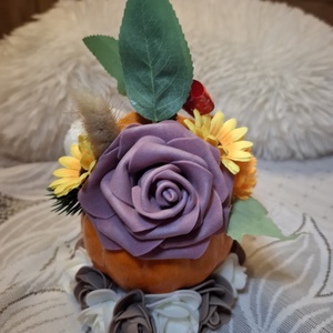 Őszi sütőtökös asztaldísz, Kellékek & szerszámok, Dekorációs kellékek, Őszi dekor, Őszi dekortök, Gipszöntés, MESKA