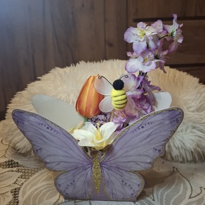 Pillangó alakú virágboxok - otthon & életmód - virágdekoráció - virágdíszek - asztali virágdísz - Meska.hu