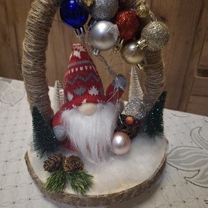 Ledes mikulás asztaldísz - Meska.hu