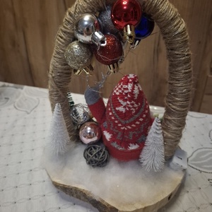 Ledes mikulás asztaldísz - karácsony - adventi díszek - adventi asztaldísz - Meska.hu