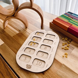 IKEA Flisat/Trofast kompatibilis fa számtálca - Montessori szemléletű számláló játék (1-10) - játék & sport - készségfejlesztő és logikai játék - oktató játékok - Meska.hu