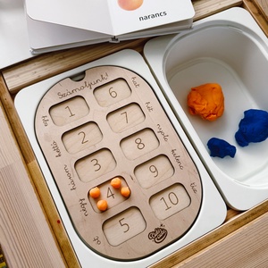 IKEA Flisat/Trofast kompatibilis fa számtálca - Montessori szemléletű számláló játék (1-10) - játék & sport - készségfejlesztő és logikai játék - oktató játékok - Meska.hu