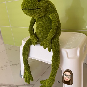 Zöldi a cuki béka, Játék & Sport, Plüssállat & Játékfigura, Béka, Horgolás, MESKA