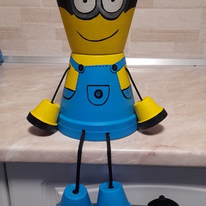 Minion cserépbaba - Meska.hu