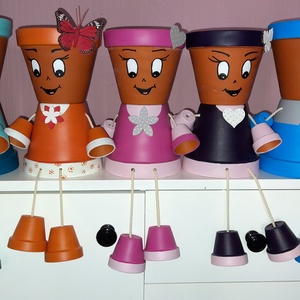 Cuki cserépbabák - Meska.hu