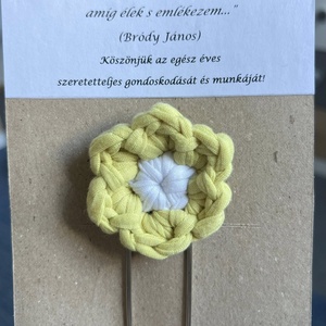Horgolt virág könyvjelző, Könyv & Zene, Könyvjelző, Horgolás, MESKA