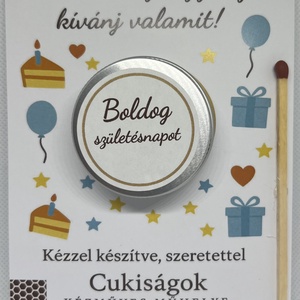 Születésnapi mini ajándékgyertya, Otthon & Életmód, Gyertya, illat, aroma, Gyertya, , MESKA