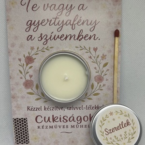 Romantikus ajándékgyertya - otthon & életmód - gyertya, illat, aroma - gyertya - Meska.hu
