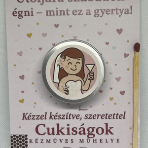 Lánybúcsús ajándékgyertya - Meska.hu