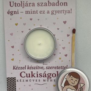 Lánybúcsús ajándékgyertya - otthon & életmód - gyertya, illat, aroma - gyertya - Meska.hu