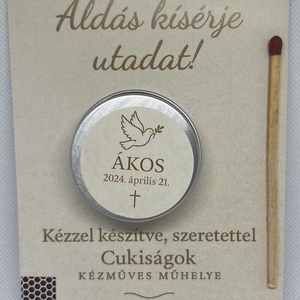 Keresztelői / bérmálási ajándékgyertya - Meska.hu