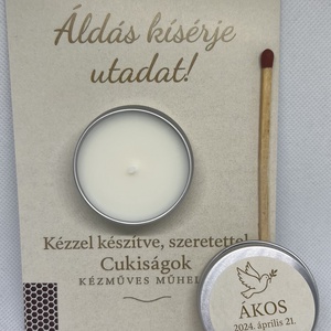 Keresztelői / bérmálási ajándékgyertya - otthon & életmód - gyertya, illat, aroma - gyertya - Meska.hu