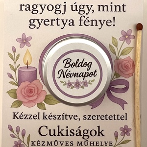 Boldog Névnapot ajándékgyertya - Meska.hu