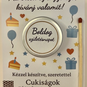 Születésnapi mini ajándékgyertya - Meska.hu