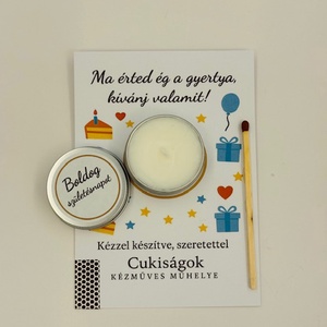 Születésnapi mini ajándékgyertya - otthon & életmód - gyertya, illat, aroma - gyertya - Meska.hu