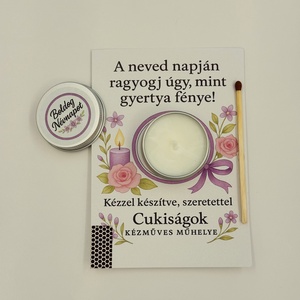 Boldog Névnapot ajándékgyertya - otthon & életmód - gyertya, illat, aroma - gyertya - Meska.hu