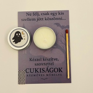 Halloween ajándékgyertya - otthon & életmód - gyertya, illat, aroma - gyertya - Meska.hu