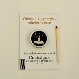 Hangulatos könyves mécses ajándékgyertya, Otthon & Életmód, Gyertya, illat, aroma, Gyertya, , MESKA