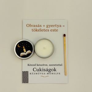 Hangulatos könyves mécses ajándékgyertya - otthon & életmód - gyertya, illat, aroma - gyertya - Meska.hu