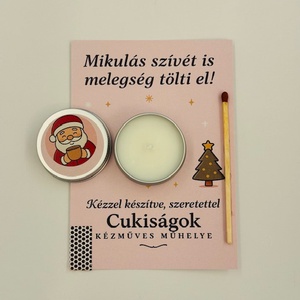 Mikulás ajándékgyertya - karácsony - karácsonyi lakásdekoráció - karácsonyi illatgyertya, mécses - Meska.hu