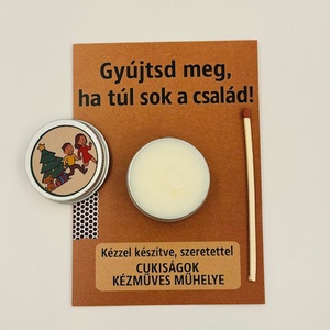 Vicces családi ajándékgyertya - karácsony - karácsonyi lakásdekoráció - karácsonyi illatgyertya, mécses - Meska.hu