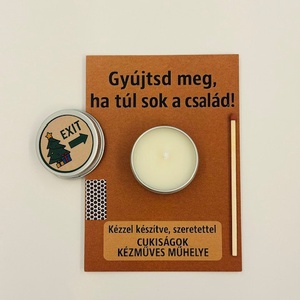Vicces családi ajándékgyertya - karácsony - karácsonyi lakásdekoráció - karácsonyi illatgyertya, mécses - Meska.hu