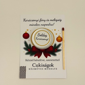 Karácsonyi ajándékgyertya - Meska.hu