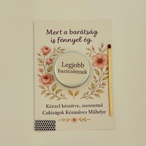 Barátság ajándékgyertya - Meska.hu