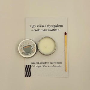 Teás ajándékgyertya - kellékek & szerszámok - dekorációs kellékek - dekorációs gyertya - Meska.hu
