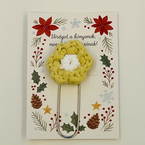 Horgolt virág könyvjelző - könyv & zene - könyvjelző - Meska.hu