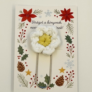 Horgolt virág könyvjelző - könyv & zene - könyvjelző - Meska.hu