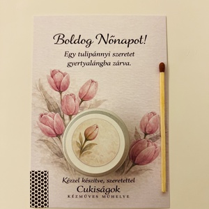 Nőnapi ajándékgyertya, Otthon & Életmód, Gyertya, illat, aroma, Gyertya, Gyertya-, mécseskészítés, MESKA