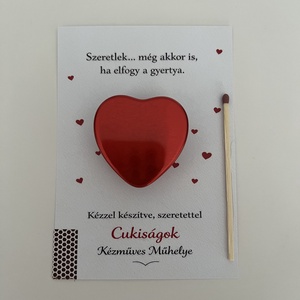 Szeretlek ajándékgyertya - Meska.hu