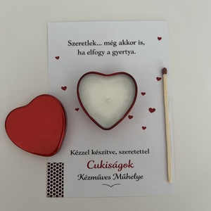 Szeretlek ajándékgyertya - otthon & életmód - gyertya, illat, aroma - gyertya - Meska.hu