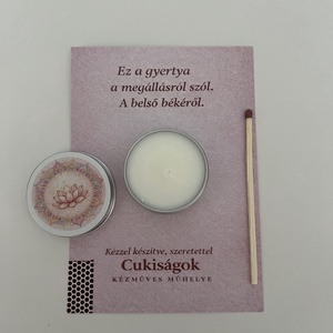 Belső béke ajándékgyertya - otthon & életmód - gyertya, illat, aroma - gyertya - Meska.hu