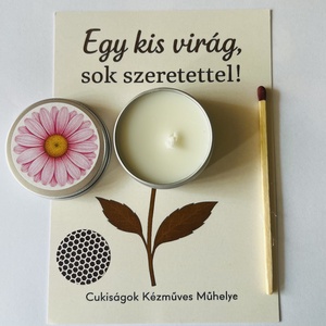 Virág ajándékgyertya  - otthon & életmód - gyertya, illat, aroma - gyertya - Meska.hu