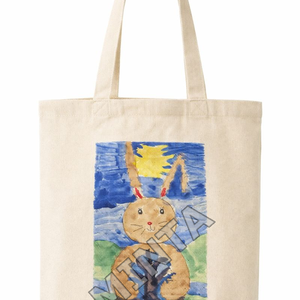 Egyedi hímzett gyermekrajzzal díszített vászontáska, Táska & Tok, Kézitáska & válltáska, Nagy pakolós táska, Hímzés, MESKA