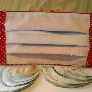 Pöttyös maszk, zsebes bélés, fülkímélő -  - Meska.hu