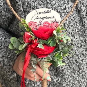 Szíves Anyáknapi kézi csokor - otthon & lakás - dekoráció - virágdísz és tartó - csokor & virágdísz - Meska.hu