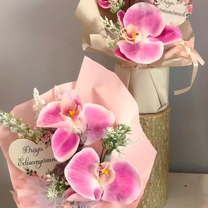 Orchidea-s készítmény anyák napjára, Otthon & Lakás, Dekoráció, Asztal és polc dekoráció, Asztaldísz, Virágkötés, Meska