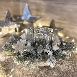Csillag gyertyás karácsonyi asztaldísz - karácsony - adventi díszek - adventi asztaldísz - Meska.hu