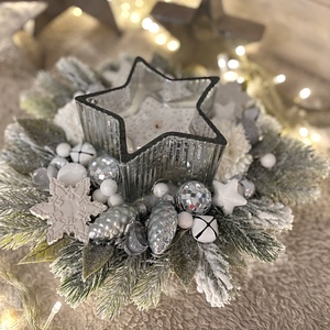 Csillag gyertyás karácsonyi asztaldísz - karácsony - adventi díszek - adventi asztaldísz - Meska.hu