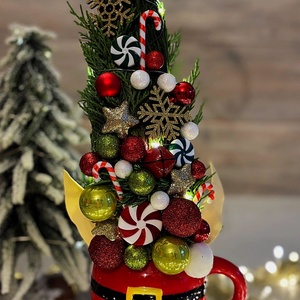 Karácsonyi manós grincsfa - karácsony - karácsonyi lakásdekoráció - karácsonyfa, grincsfa - Meska.hu