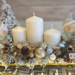 Macis karácsonyi asztaldísz - karácsony - adventi díszek - adventi asztaldísz - Meska.hu