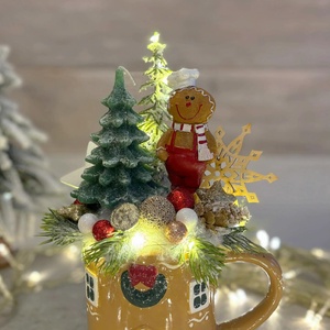 Mézikés karácsonyi bögre, Karácsony, Adventi díszek, Adventi asztaldísz, Virágkötés, MESKA