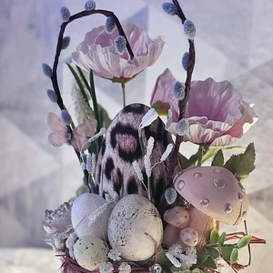 Leopárd mintás húsvéti tojásos asztaldísz - ünnepi díszek, dekorációk - húsvéti díszek és dekorációk - húsvéti asztaldíszek - Meska.hu