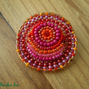 Pink-lila-narancs bross - Meska.hu