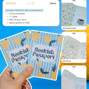 Bookish Passport olvasónapló + 2 könyvjelző - könyv & zene - könyvjelző - Meska.hu