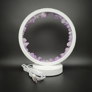 Ametiszt nyers kör ásvány hangulatlámpa 21�18 cm, Kellékek & szerszámok, Ásvány alapanyag, , MESKA